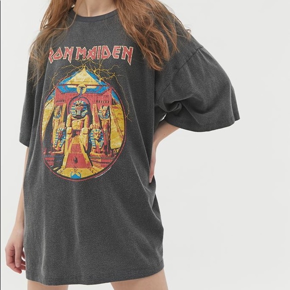 Iron Maiden Washed Tshirt Dress 